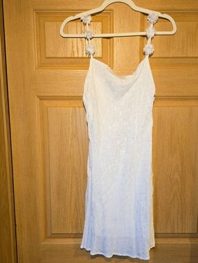 Topshop White Floral Slip Mini Dress